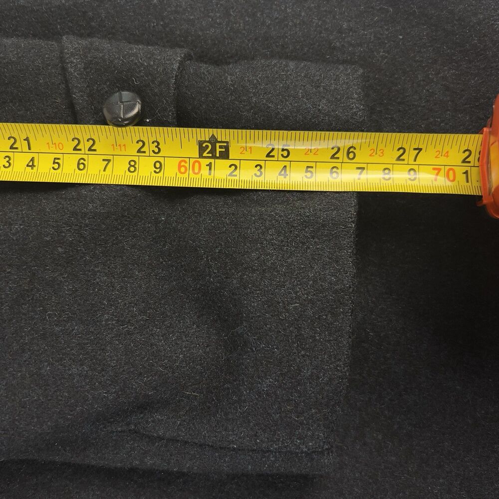 Vtg‎ Ace Sportswear Wool Over Coat Men’s 42 Charcoal Blue Undertones Tweed Lined - Picture 11 of 16